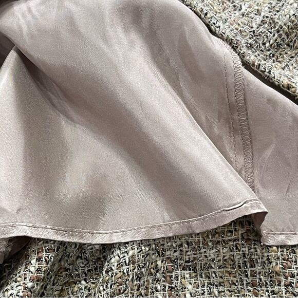 Banana Republic Factory Metallic Tweed Fully Lined Back Ruffle Skirt - 14 - NWT - Picture 8 of 14